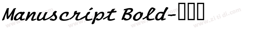 Manuscript Bold字体转换